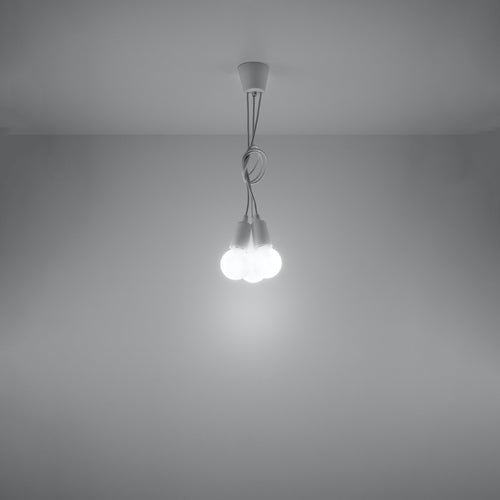 Sollux Lighting Hanglamp DIEGO 3 wit - 15x15x90cm