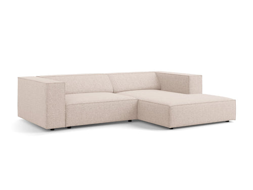 Cosmopolitan Design rechter hoekbank Arendal 3-zits, chenille, beige - 166x224x70cm