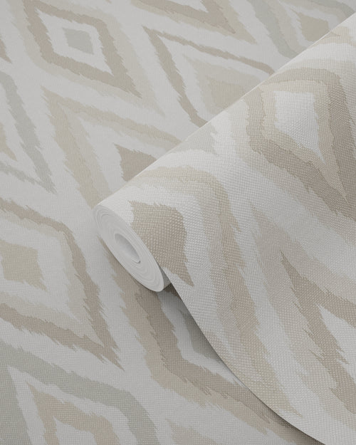 ESTAhome behang ikat motief beige - 53 cm x 10.05 m - 148628