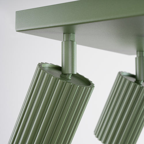 Sollux Lighting Plafondlamp KARBON 4 olijfgroen - 25x25x16,5cm