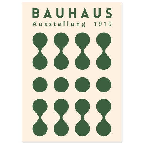 Artfulprints  Bauhaus - Ausstellung green   poster 50x70 cm - vtwonen shop