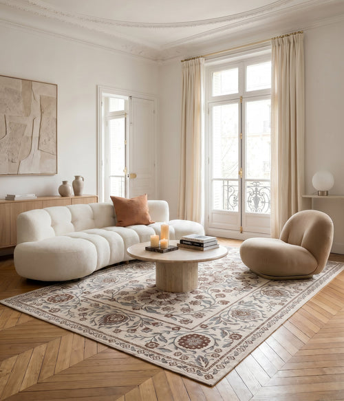 AFK Living vloerkleed Monceau - gerecyclede vezels - beige - 200x290 cm