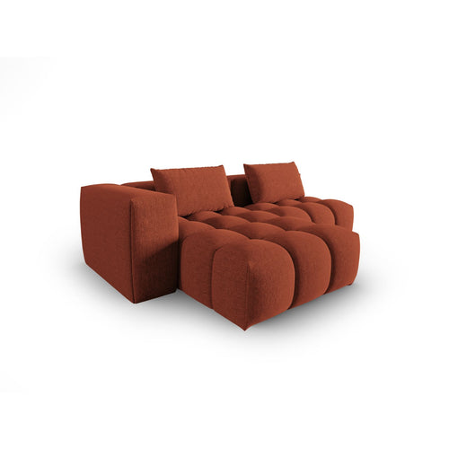 Cosmopolitan Design - Modulaire hoekbank links Verona 3-zits, structurele stof koraal - 145x205x70cm