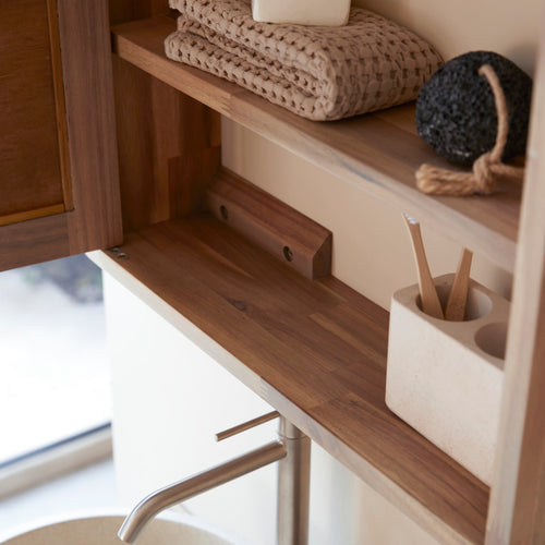 Tikamoon Spiegelkast van massief acaciahout - Naturel - vtwonen shop