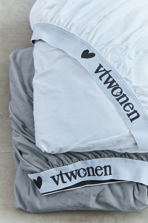 vtwonen Katoen - Hoeslaken - 180x200 cm - Grijs