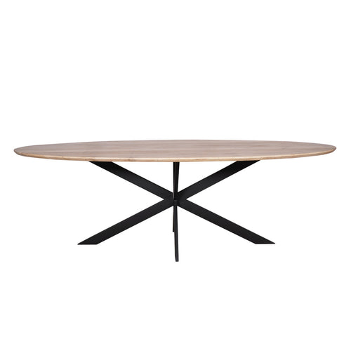 StarFurn Eettafel Ferris - Ovaal Naturel Eikenhout - 240x110x76cm - vtwonen shop
