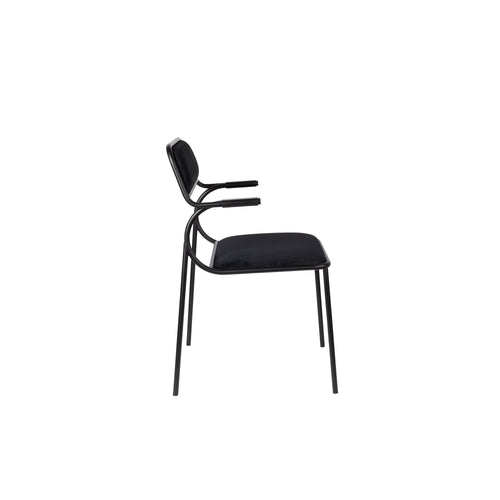 Zuiver Alba Eetkamerstoelen armleuning Zwart/Zwart - Set van 2