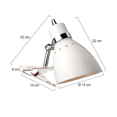 Steinhauer spot klemspot - 1 lichts - 23x 23 cm - wit
