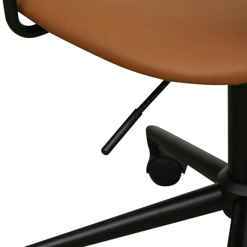 Furnhouse bureaustoel Lido - Cognacbruin - Kunstleer - 57x54x71