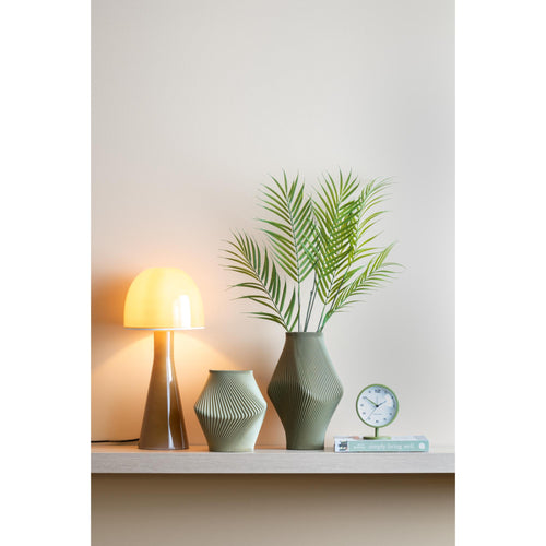Present Time vaas Twisted Rib - groen - Ø18cm