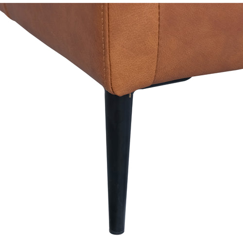 Furnhouse 3-zitsbank Valencia - Cognacbruin - Leer - 88x220x101