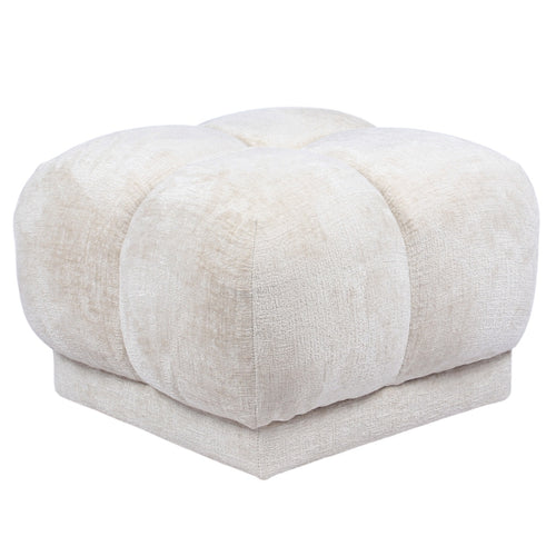 DÉJA Living Poef Timéo - Beige - Stof - 64x64x41cm - vtwonen shop