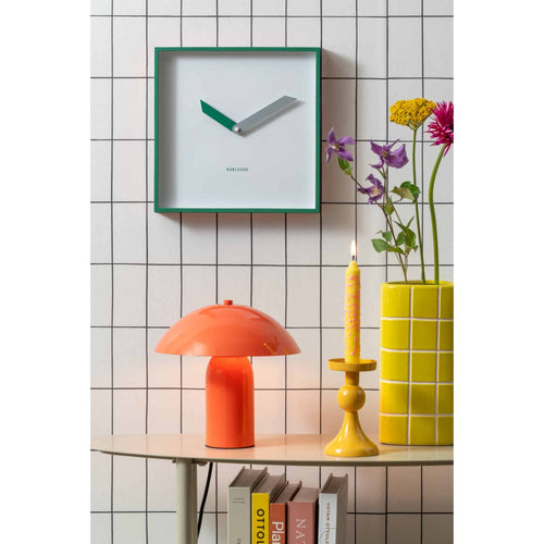 Karlsson wandklok Cool Retro Cuadrado - groen - 4.1x28.3x28.3cm