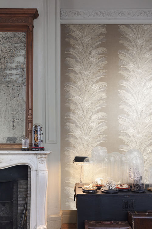 Masureel behang veren beige - 53 cm x 10.05 m - 630076 - vtwonen shop