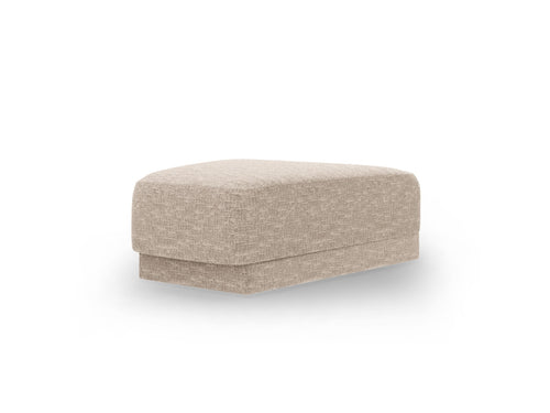 Micadoni Poef Miley structurele stof beige - 79x88x40cm
