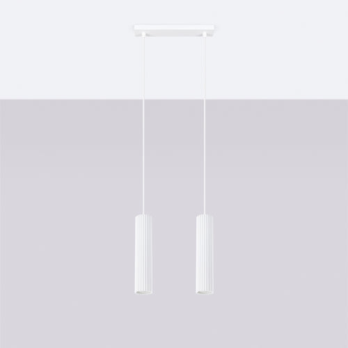 Sollux Lighting Hanglamp KARBON 2 wit - 30x6,5x90cm