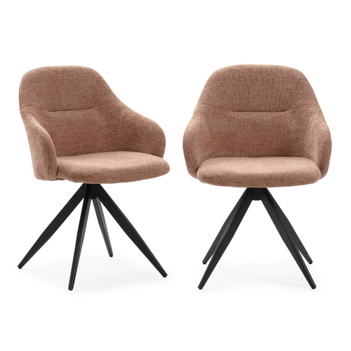 Calicosy - TAMARA Set van 2 fauteuils - Oranje - 61x56,5x51 cm