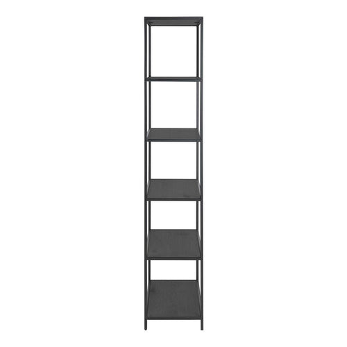 Lisomme Vic houten staande boekenkast zwart - 77 x 185 cm