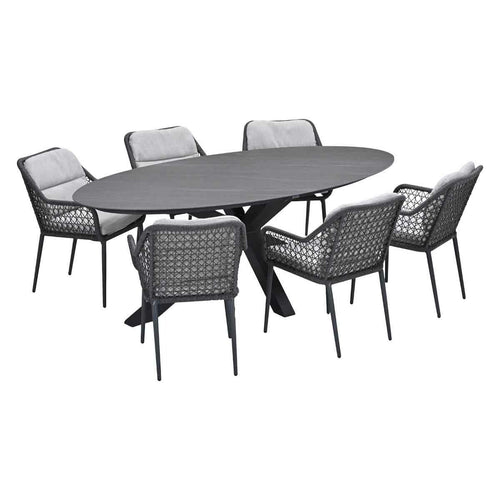 Garden Impressions tuinset Pemba - Scot - Napoli grey - 230x115 cm - 7-delig