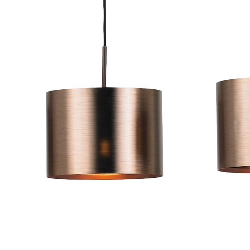Stars of Light hanglamp Saganto 1 - 3-lichts - e27 - bruin/koperkleurig