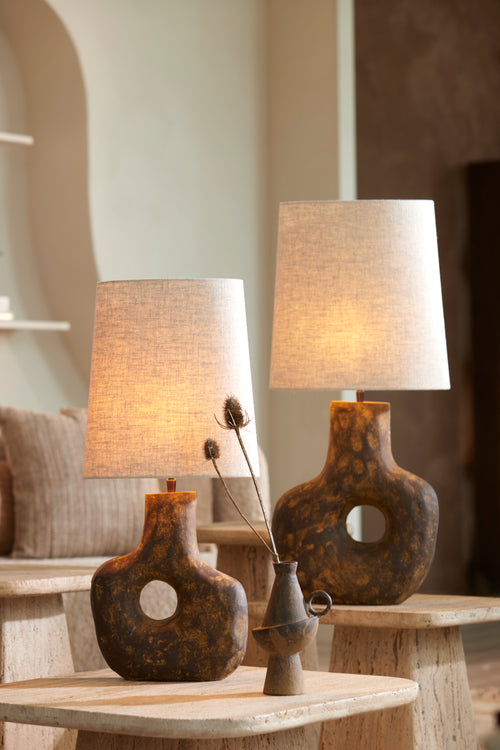 Light & Living lampenkap LIVIGNO - 35x30x36cm - bruin