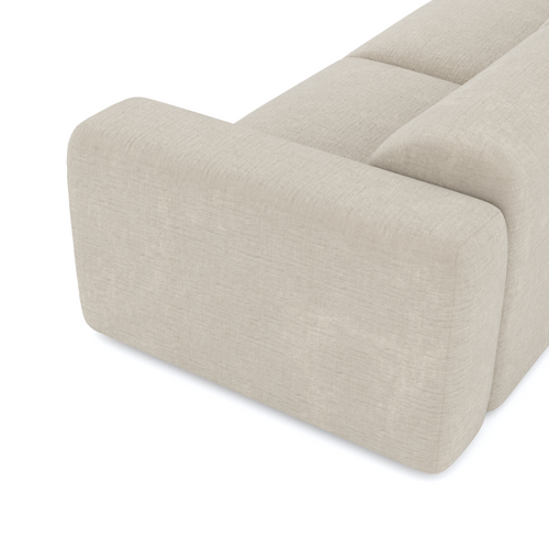 Sia Home - Bank MYRA - getextureerd fluweel beige 240cm