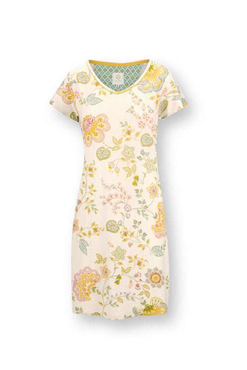 Pip Studio - Djoy Nachthemd - Dames - Buenas Noches - Wit - XXL