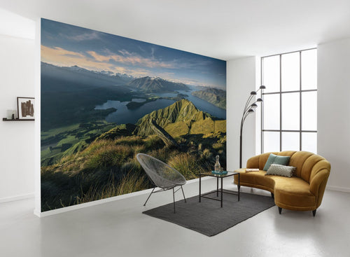 Sanders & Sanders fotobehang landschap groen en blauw - 450 x 280 cm - 612696