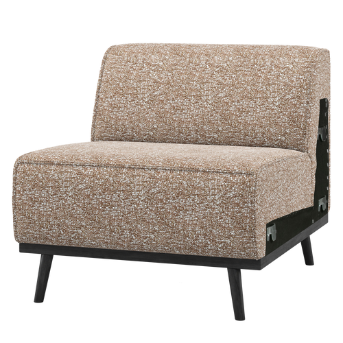 WOOOD 1-zits element bank Statement - Polyester - Lichtbruin Melange - 77x79x93 - vtwonen shop