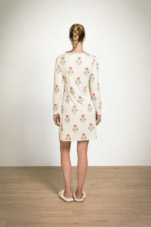 Pip Studio - Dana Nachthemd Lange Mouw Dames - Tanaka - Wit - S - vtwonen shop