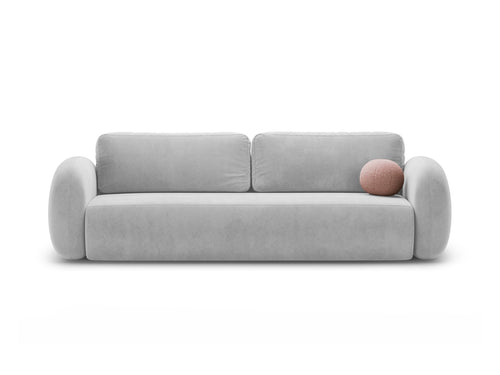 Cosmopolitan Design Slaapbank met opbergdoos Tonale 3-zits, flueel grijs - 105x262x88cm