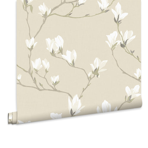 Laura Ashley Vliesbehang - Magnolia Grove Natural