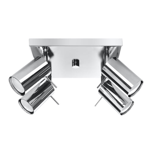 Sollux Lighting Plafondlamp RING 4 chroom - 25x25x16cm