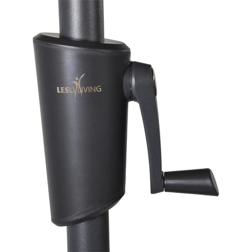 Lesli Living push-up parasol Libra - taupe - 200x300cm