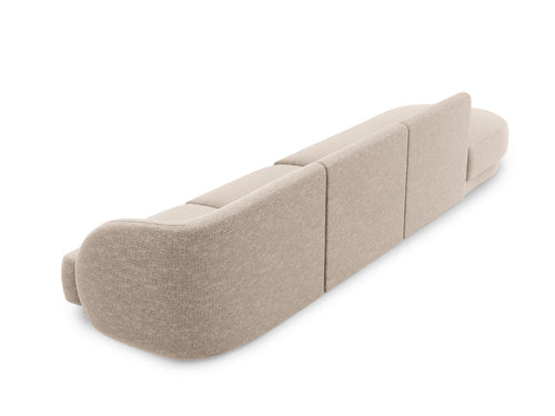 Micadoni linker bank Miley 4-zits, chenille, beige - 90x323x70cm