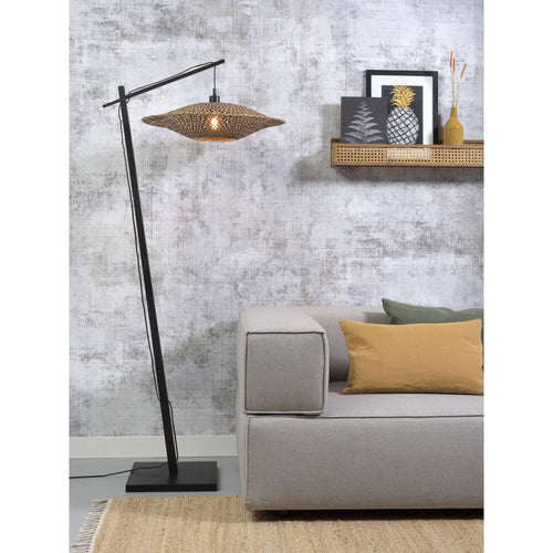 GOOD&MOJO vloerlamp Bali - zwart - Ø60cm - vtwonen shop