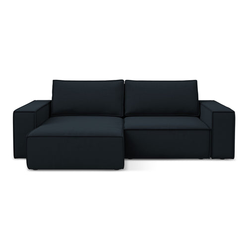 LaMiaSofa hoekbank links Livorno - velours - koningsblauw - 257x148x82