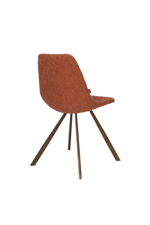 Dutchbone Franky Eetkamerstoelen Bouclé Terra - Set van 2 - vtwonen shop