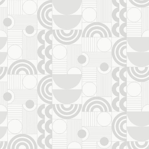 Borastapeter behang geometrische vormen grijs - 53 cm x 10.05 m - 660879