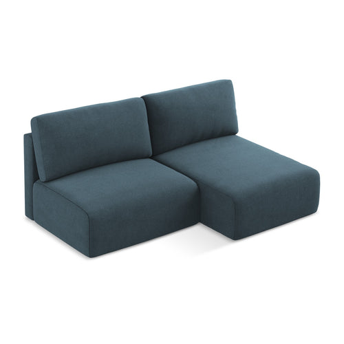 LaMiaSofa hoekbank rechts Ostia - textuurstof - jeans - 210x149x79