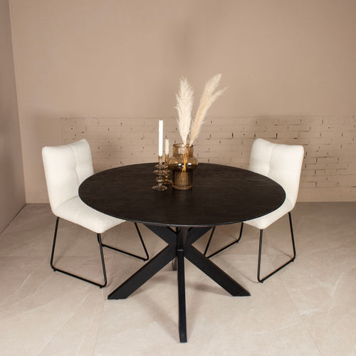 Giga Meubel Eettafel Romeo - Rond - Mangohout - 120cm