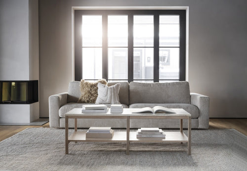 Rowico Home Duncan modulaire gestoffeerde 3 zitsbank lichtgrijs/beige - 258 cm