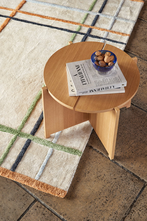 Hübsch bijzettafel Dash - mdf/okoumé fineer - ø55xh40cm