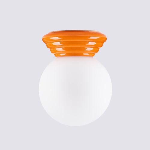 Sollux Lighting Plafondlamp ZORI oranje IP44 - 12x16x12cm