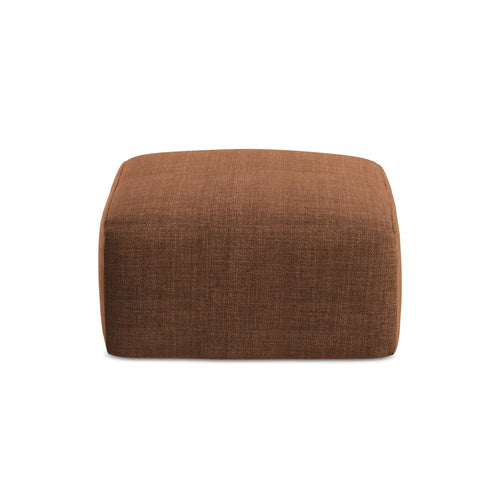 LaMiaSofa Poef Savona - textuurstof - terracotta - 65x65x40