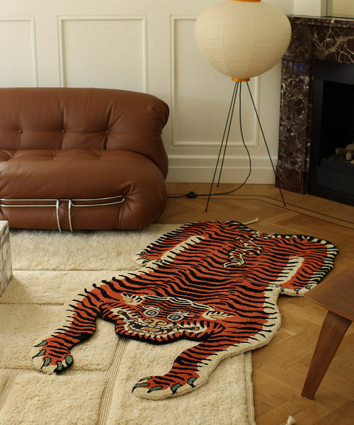 Doing Goods Heritage Santana Tijger Vloerkleed - 181 x 88 x 2cm - 100% wol