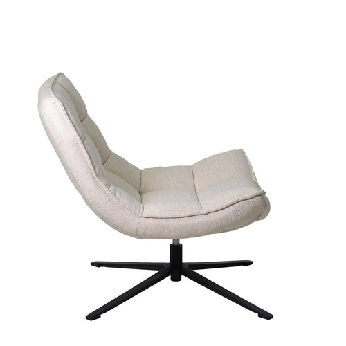 Giga Meubel Fauteuil Mattis - Stof/Metaal - Beige - vtwonen shop