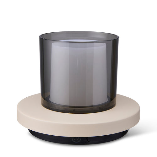 Lighto | Tafellamp bruin met rookglas solar voor buiten | Dimbaar | Oplaadbaar | Werkt op zonne-energie - vtwonen shop