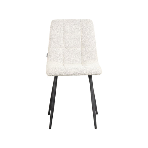 LABEL51 Eetkamerstoel Juul - Champagne Bouclé - Zithoogte 46cm - Set van 2 - vtwonen shop