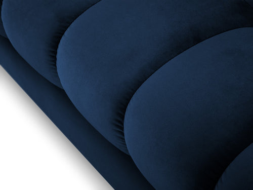 Cosmopolitan Design rechter hoekbank Bali 5-zits, flueel, koningsblauw - 185x293x75cm